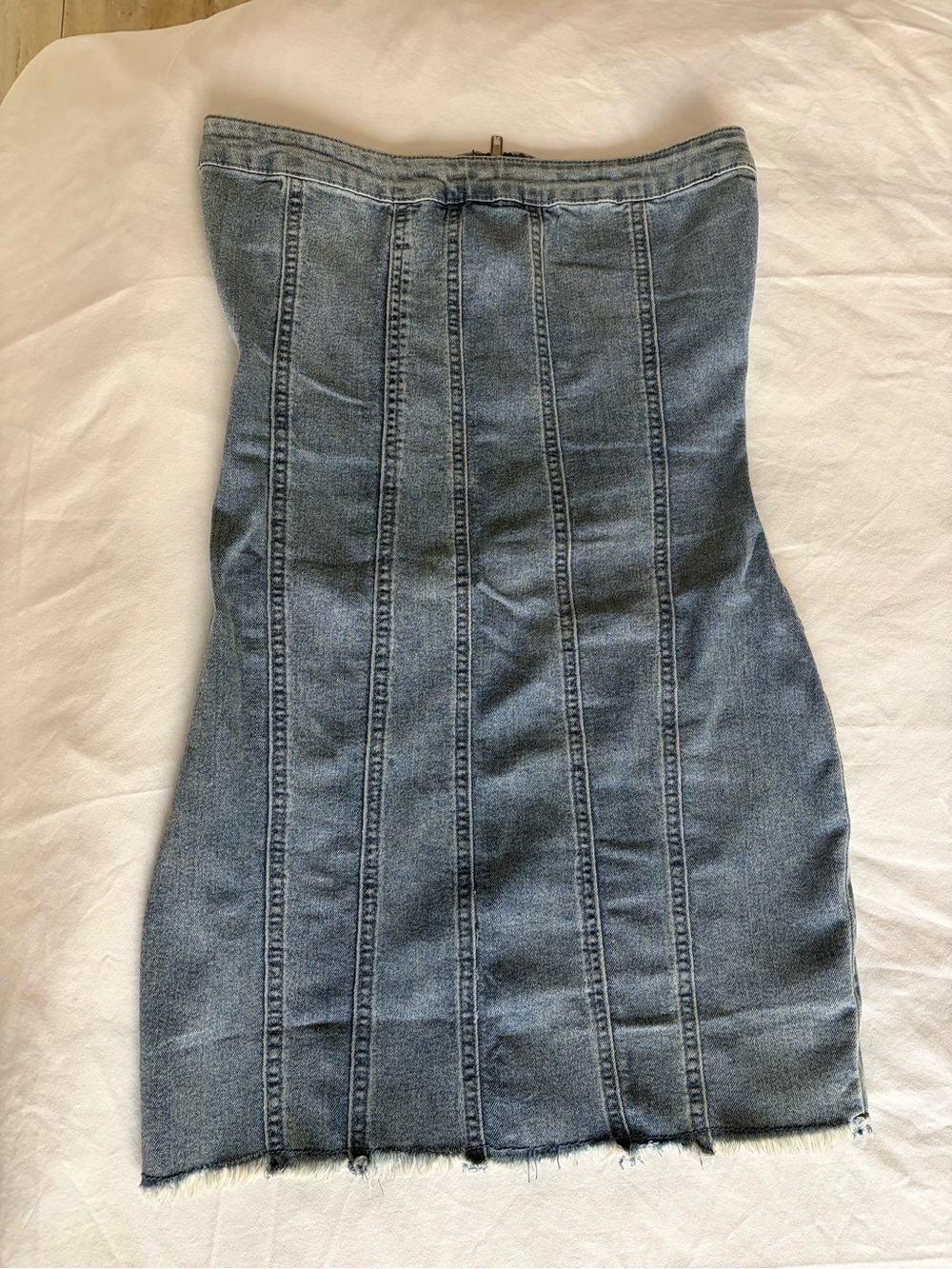 Strapless Denim Dress